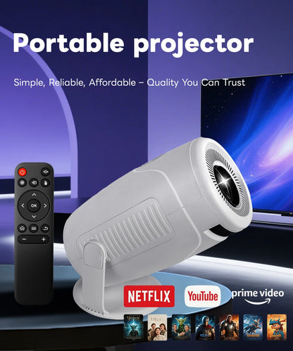 4K Decoding Dual Wi Fi 6 HY900 Projector Newly 290ANSI Allwinner BT5 0 Perfect for Home Cinema Outdoor Entertainment System