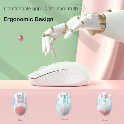 Dual-Mode Bluetooth 5.2 Mouse 2.4G Wireless Mouse Office Silent Mouse Rechargeable Gaming Mouse 1600DPI Mice For Laptop Computer