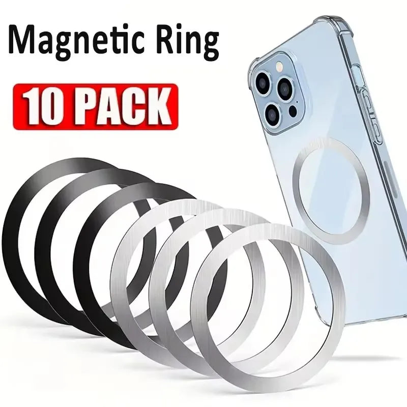 10/5PCS for Magsafe Magnetic Plate Ring Universal Stickers Support Wireless Charger Metal Plate Sheet for iPhone Samsung Xiaomi