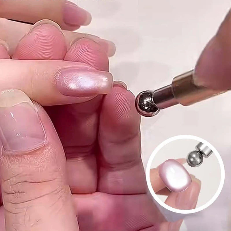 2Pcs/set Double-Head Super-Strong Nail Magnetic Pen Cat-Eye Effect Nail Magnetic StickGlass Bead Effects Cat-Eye Manicure Tool