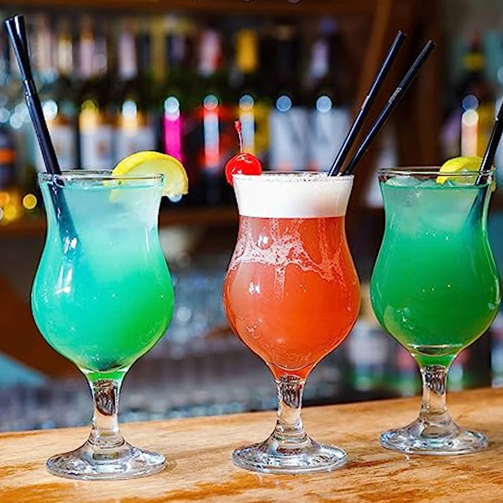 50-1500Pcs Black Drinking Straws Plastique Straws Single Piece Paper Packaging rietjes Flexible Party Kitchen Beverage Straws