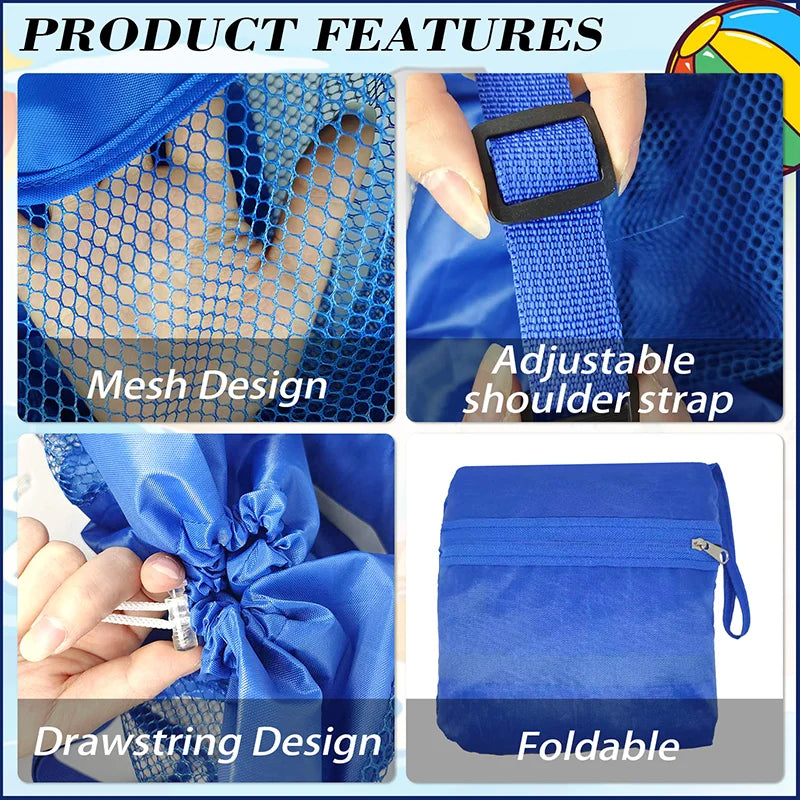 New Outdoor Beach Bag Beach Toy Storage Bag Swimming Clothing and Miscellaneous Storage Bag Shoulder Handheld Storage Bag Touris