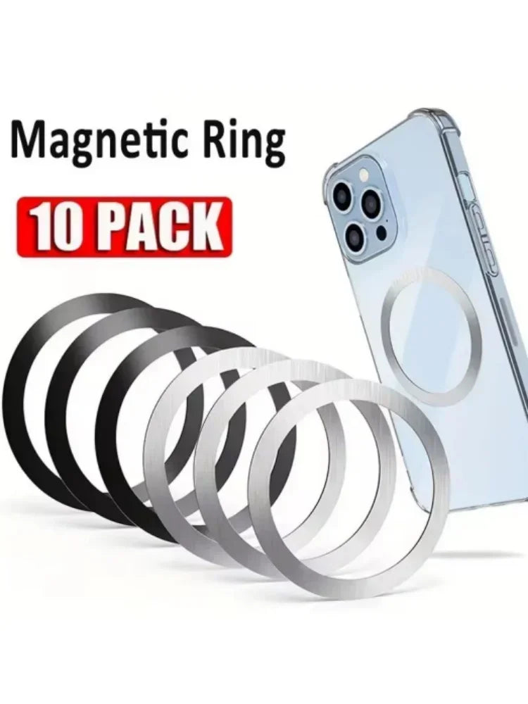 Ring For Magsafe Magnetic Wireless Charger For iphone 15 14 Pro Max 13 12 Mini Universal Metal Sticker Magnet Car Holder Plate