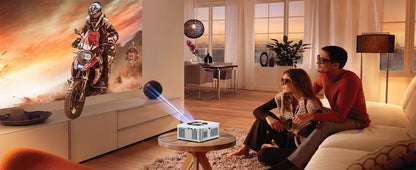 XIWBSY 1000Ansi AutoFocus Projector Bluetooth5.2 Android Projector 4K 8K Decode Video Audio Home Theater Portable Proyector