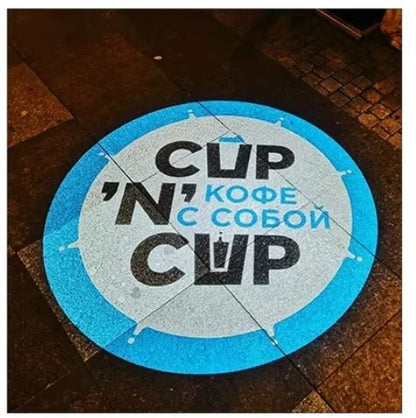 Custom LED Logo GOBO Projector Light  Indoor Outdoor Floor Projector Rotating Logo for Hotel Company Bar Store Business