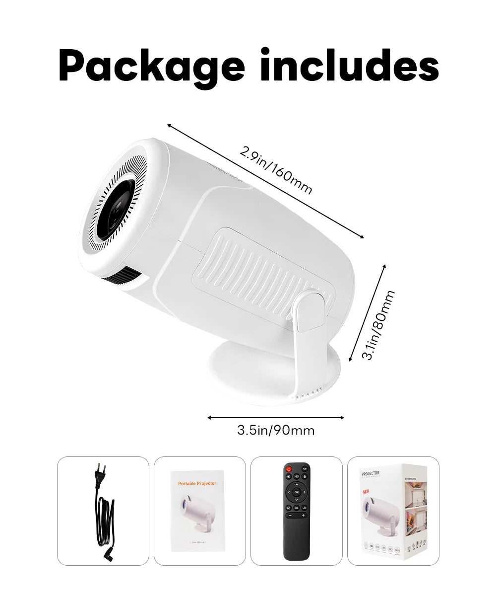 4K Decoding Dual Wi Fi 6 HY900 Projector Newly 290ANSI Allwinner BT5 0 Perfect for Home Cinema Outdoor Entertainment System