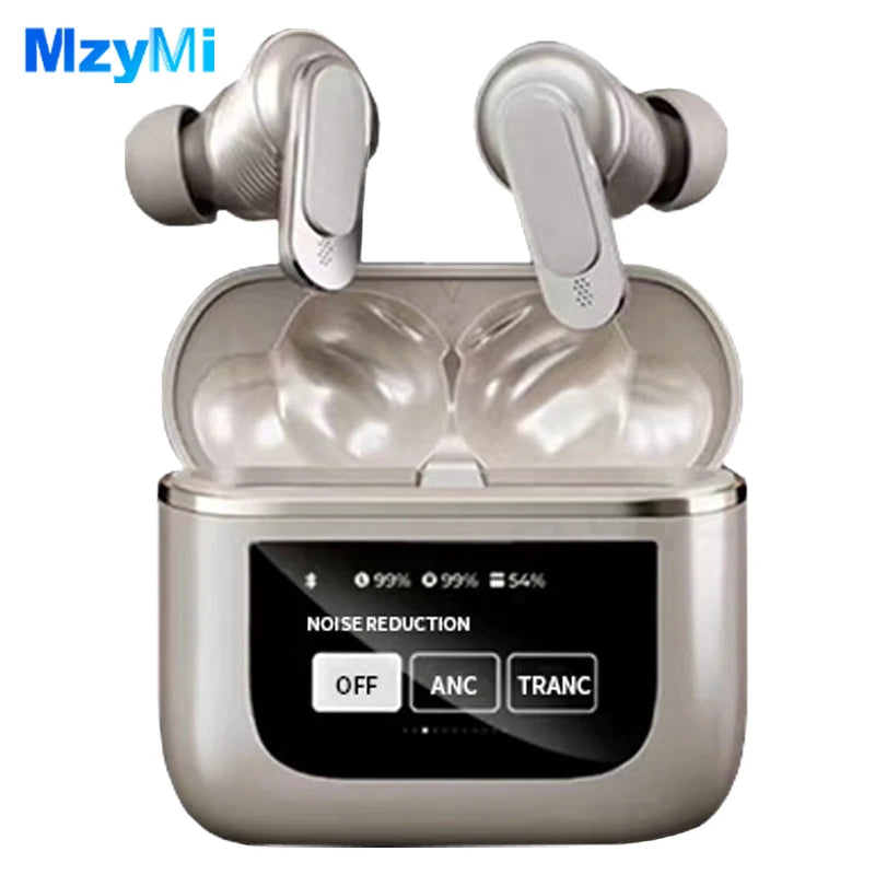 MZYMI Design ANC+ENC TWS V8 In-Ear Headphones Noise Cancelling Wireless Earbuds Gaming Compatible Smart Phones Computers Laptop