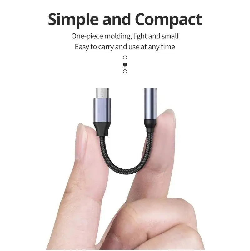 USB Type C To 3.5mm Aux Cable Headphones Adapter For Huawei Honor Oneplus iPad iPhone 15 Series Wired Earphones 3 5 Jack Adapter