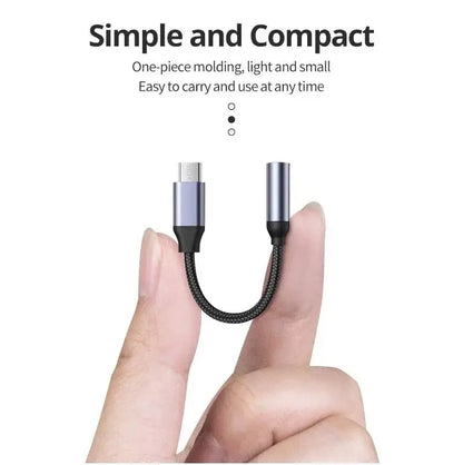 USB Type C To 3.5mm Aux Cable Headphones Adapter For Huawei Honor Oneplus iPad iPhone 15 Series Wired Earphones 3 5 Jack Adapter