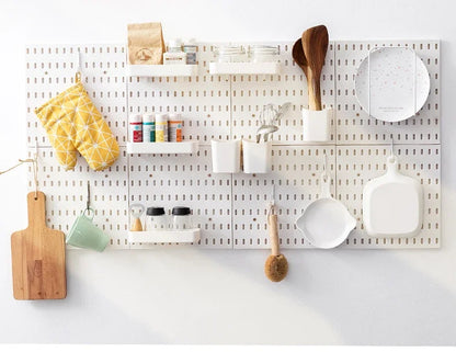 DIY Pegboard Accessories No Punching Kitchen Organization Shelf Storage Box Hooks Wall Organizer Crafts For Garage Room