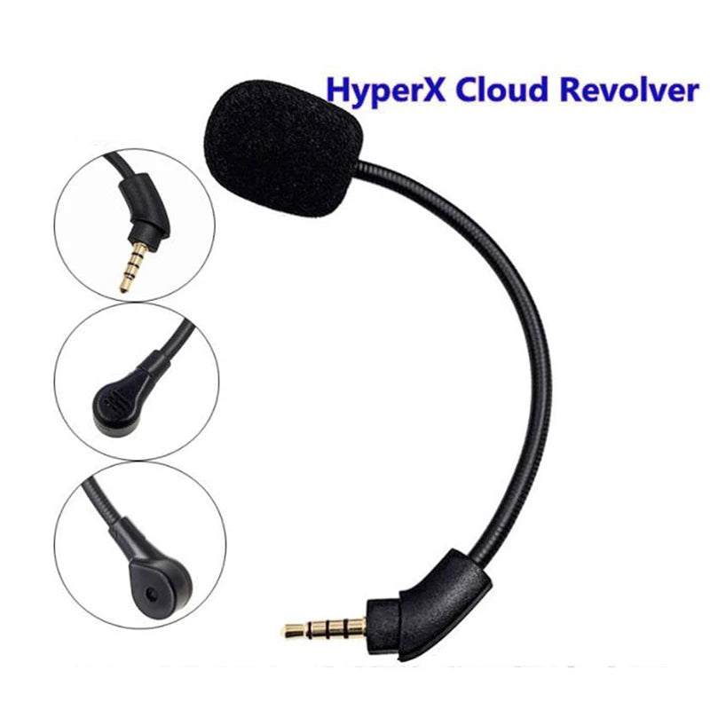 1PC New Mini Microphone For HyperX Cloud RevolverS Gaming Headset Replacement Auxiliary Gaming Microphone Game Accessories