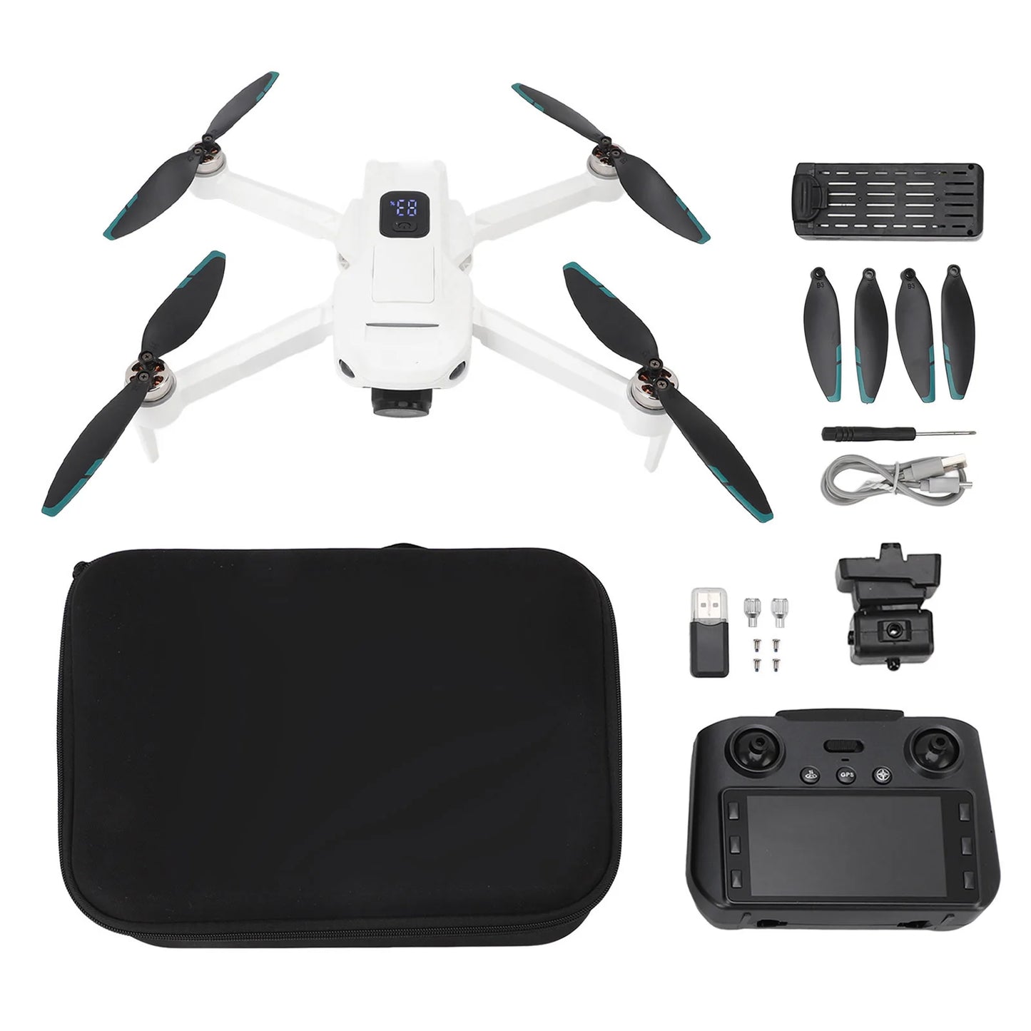 Drone Dual Camera APP Control LCD Display Remote Control Intelligent Obstacle Avoidance WIFI 5G RC Quadcopter