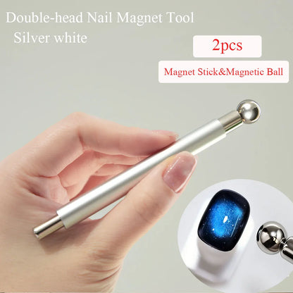 New Black Hole Cat Eye&Hollow Cat Eye Magnet Set Olive-Shape Magnet Stick For 5D Hollow Circle Design Nail Polish Manicure Tool