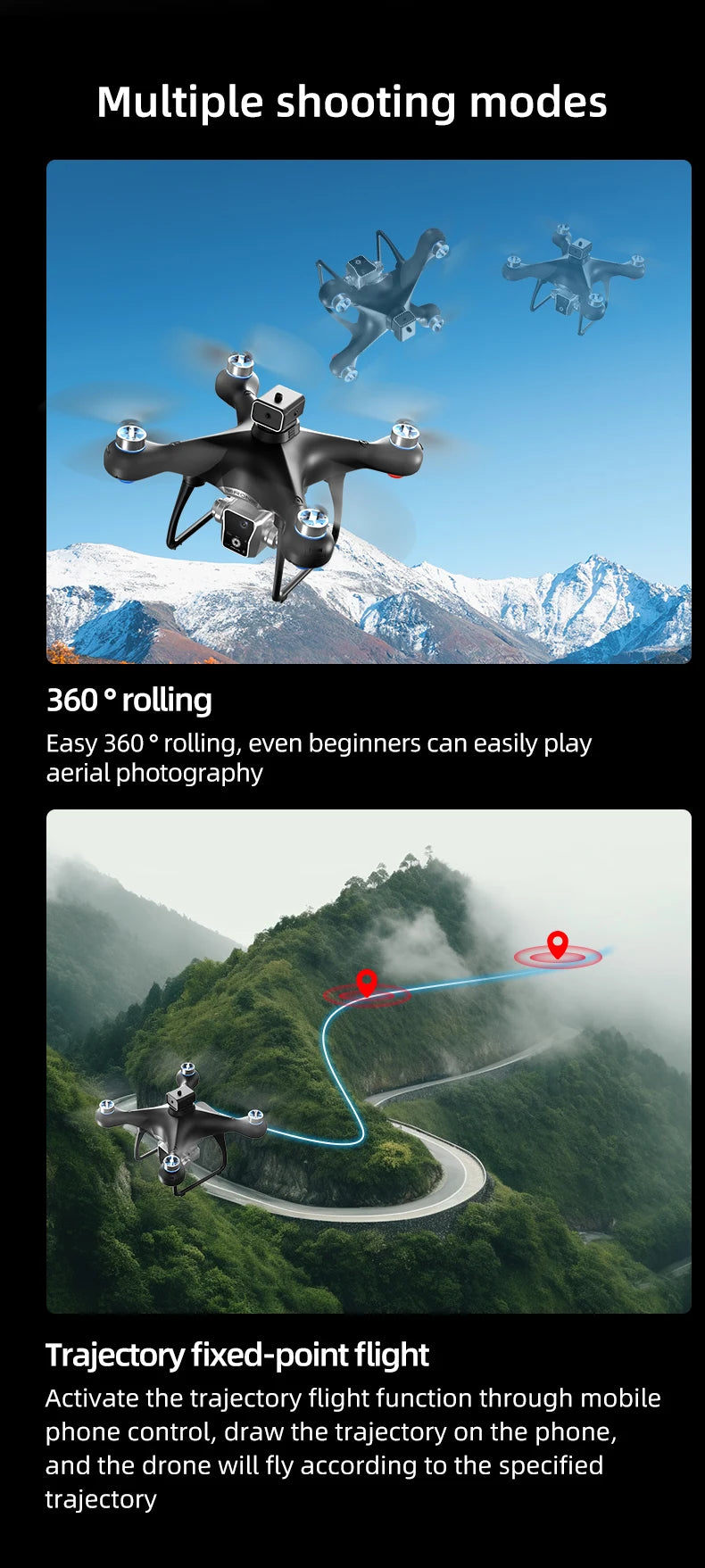 KY102 MAX Drone HD Dual Camera Screen Controlled Brushless Obstacle Avoidance Professional RC Quadcopter Dron Toy 10000M