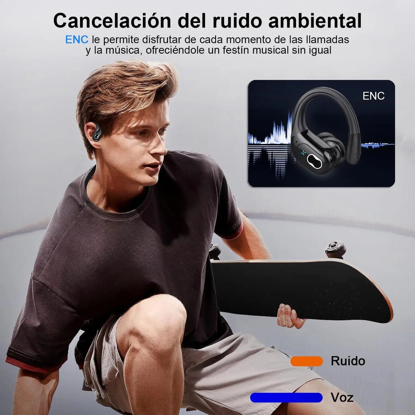 Original GDLYL HD65 Sports Wireless Earphones with Mics, LED Power Display, Hifi Stereo Sound Bluetooth 5.4 TWS HeadphHeadphones