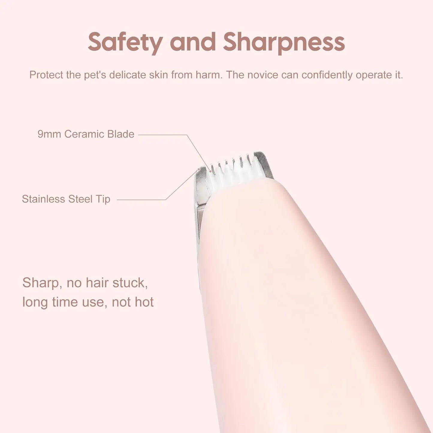 Electric pet long endurance shaver rechargeable low-noise cat and dog universal hair push foot hair repair tool