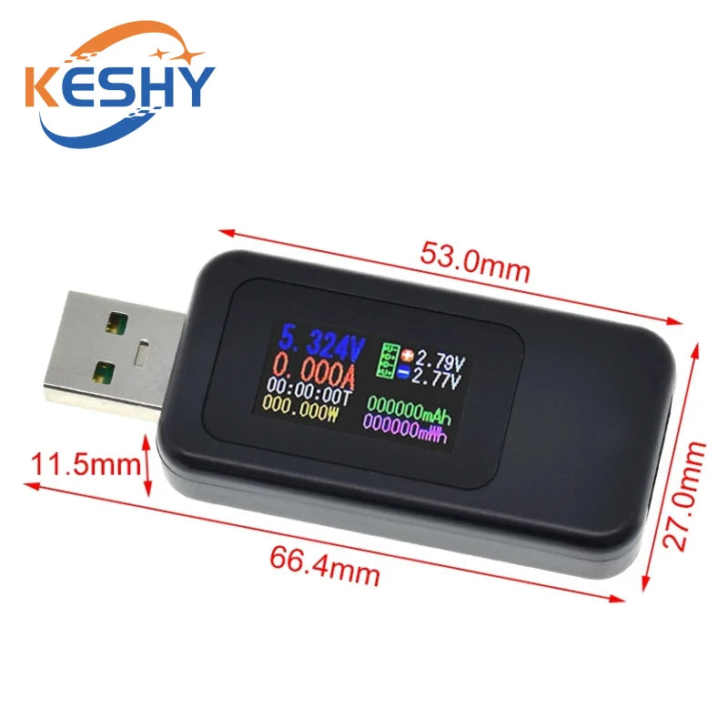 10 in 1 USB Tester DC Digital Voltmeter Amperimetro Current Voltage Meter Amp Volt Ammeter Detector Power Bank Charger Indicator