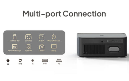 VEVSHAO A24 Projector 4K Full HD 1080P 1700ANSI Smart Home Theater Projector for Office Meeting Video