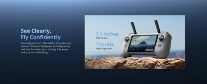 Potensic Original ATOM 2 Drone with PTD 1 Remote Control 5.5inch 1080P Screen Max 10KM 4K Video 8K Photo 2.7K Vertical Shooting