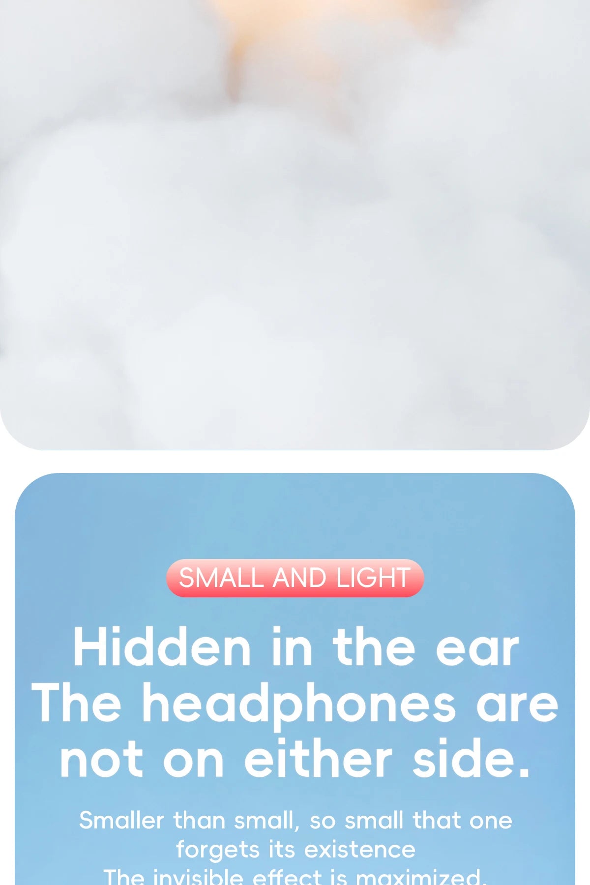 Mini Wireless Bluetooth Headset In Ear Sleep Earbuds Work Invisible Noise Reduction Headphones HD HIFI Sleeping Earphones