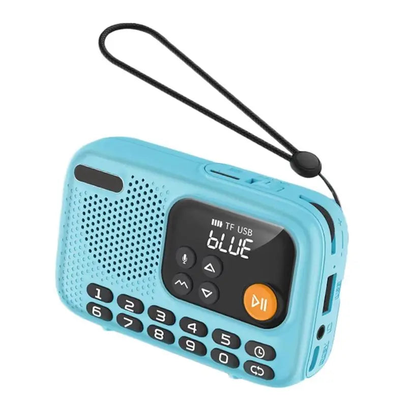 FULL-Portable FM Radio Wireless Bluetooth Speaker Recorder Withled Screen Support TF Card U Disk Forhome Outdoor B