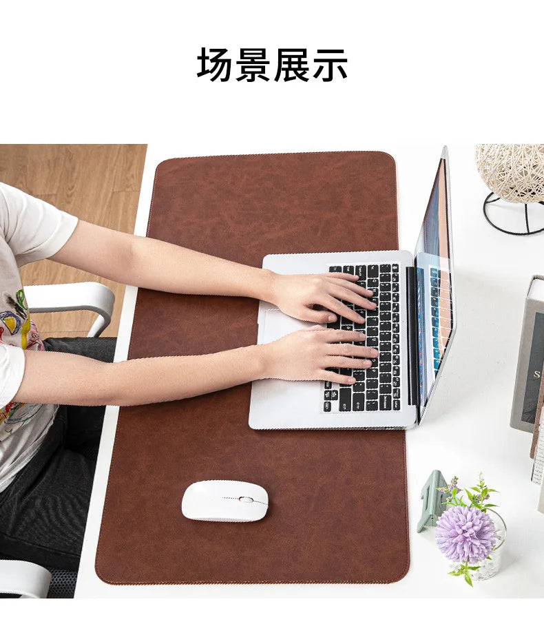 Desk Pad Waterproof PU Mouse Pad Desk Mat Protective Cover Large Mousepad Computer Laptop Non-slip Easy To Clean Keyboard Mats
