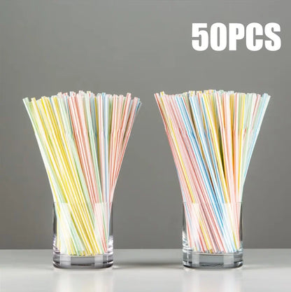 50-3000Pcs Multicolor Kitchen Beverage Straws Rietjes Drinking Straw Cocktail Rietjes Wedding Party Straws Accessories
