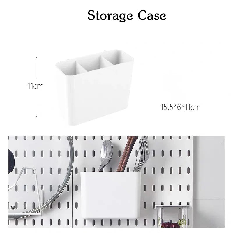 DIY Pegboard Accessories No Punching Kitchen Organization Shelf Storage Box Hooks Wall Organizer Crafts For Garage Room