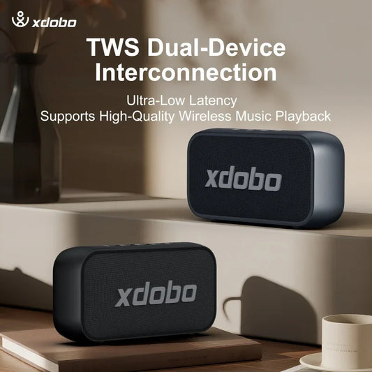 Outdoor portable XDOBO LUXE MiNi Bluetooth speaker with powerful sound effects supporting MP3 music playback/TF/TWS connectivity