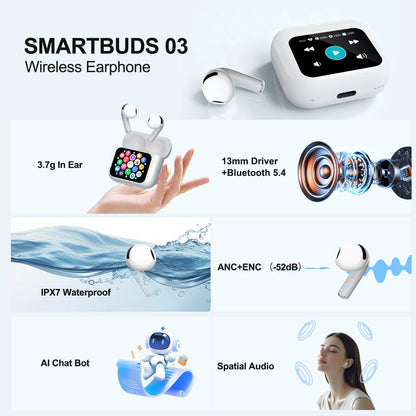 Real Time Translators Headphones Wireless Earphones Noise Canceling IPX7 Waterproof Smart Touch Control Kids Women Men Earbuds