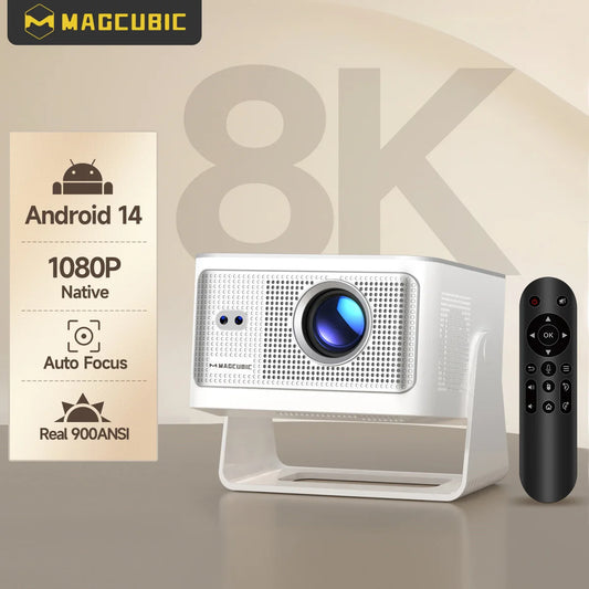 Magcubic Android 14 Auto Focus HY350Max Voice Control Projector Native 1080P Support 8K With Wifi6 BT5.4 2+16G Movie Outdoor