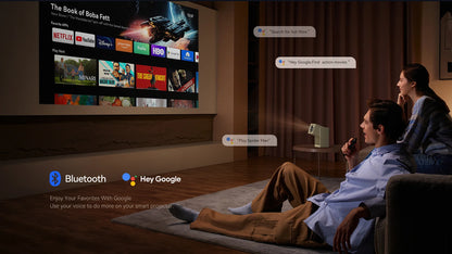 Wanbo Cube 2 Pro 4K Protable Native 1080P Projector 500ANSI Android TV 11.0 ToF Laser Radar Real Time Focus 3 Colors Available