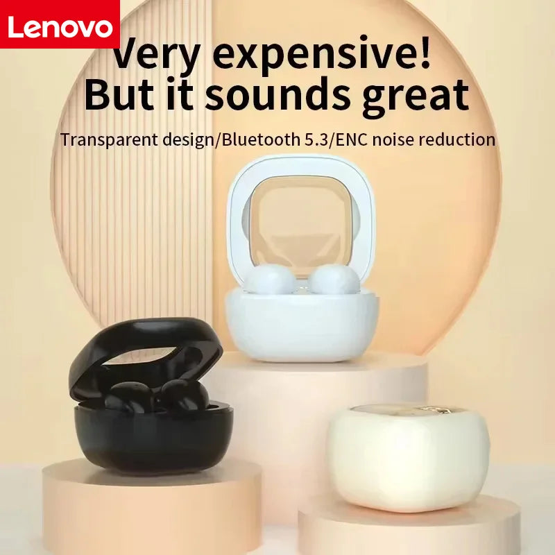 Lenovo Invisible Earbuds High-Quality Noise Cancelling Wireless Bluetooth Earbuds Mini Ultra-Small Sleep Earbuds