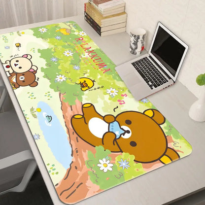 XXL Cartoon Pink Mouse Pad Anime Kawaii Keyboard Rug Laptop Cute Gaming Soft Mousepad Computer HD Desk Mat
