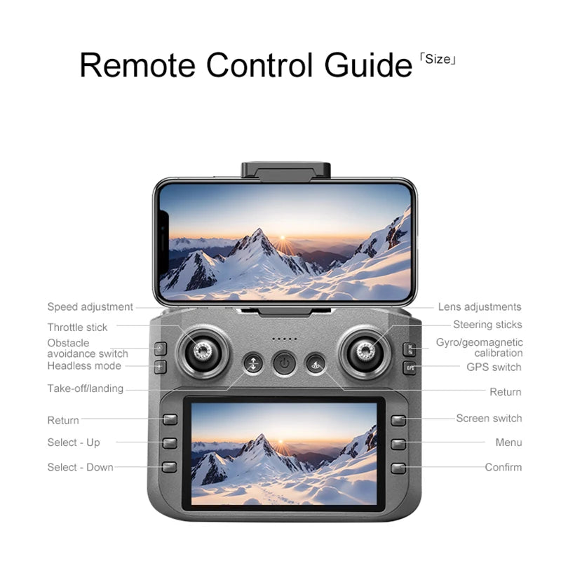 2026 A14 Pro Max Gps Drone Brushless Screen Control Obstacle Avoidance Optical Flow Intelligent Remote Control Aircraft 10000m