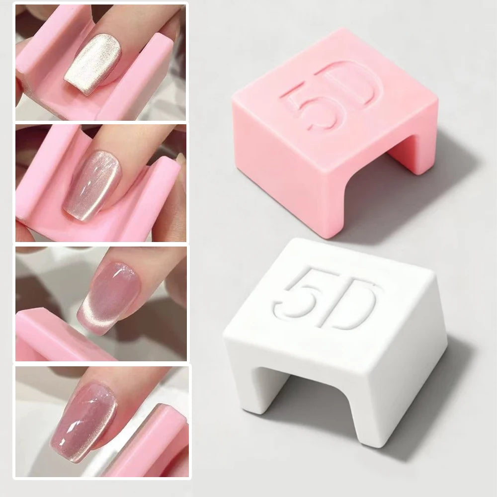 1/2pcs 5D U-shaped Cat Eye Magnet Cat Eye Magnetic Gel Nail Polish French Wide Light Effect Special Velvet 5D Nail Magnetic Tool