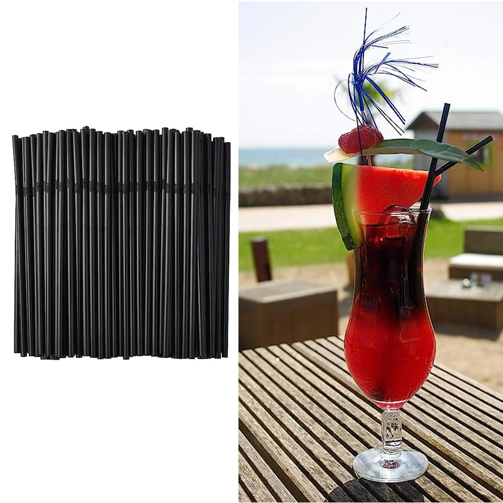 50-6000Pcs Colorful Drinking Kunststof Straw for Milk Tea Bar Party Rietjes Drinking Wedding Kitchen Beverage Straws Wholesale