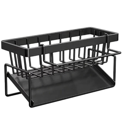 M-1Pc Sponge Drainer Rack Stainless Steel Kitchen Organizer Bathroom Sink Rack Soap Holder Drainage Storage Caddy