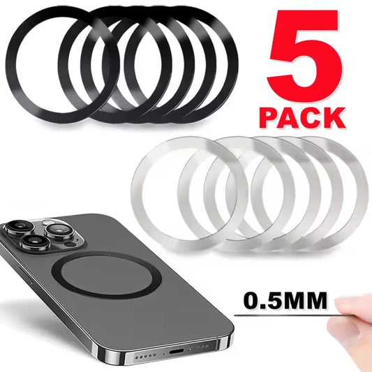 Universal Magnetic Metal Mobile Phone Plate Ring For Magsafe Wireless Charger Iron Sheet Sticker For iPhone 17 Car Phone Holder