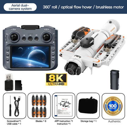 RC Quadcopter Toy Gift 8K Professional HD Dual Camera 4.3-inch screen 2026 AE22 spray Drone 360° Obstacle Avoidance Brushless 5G
