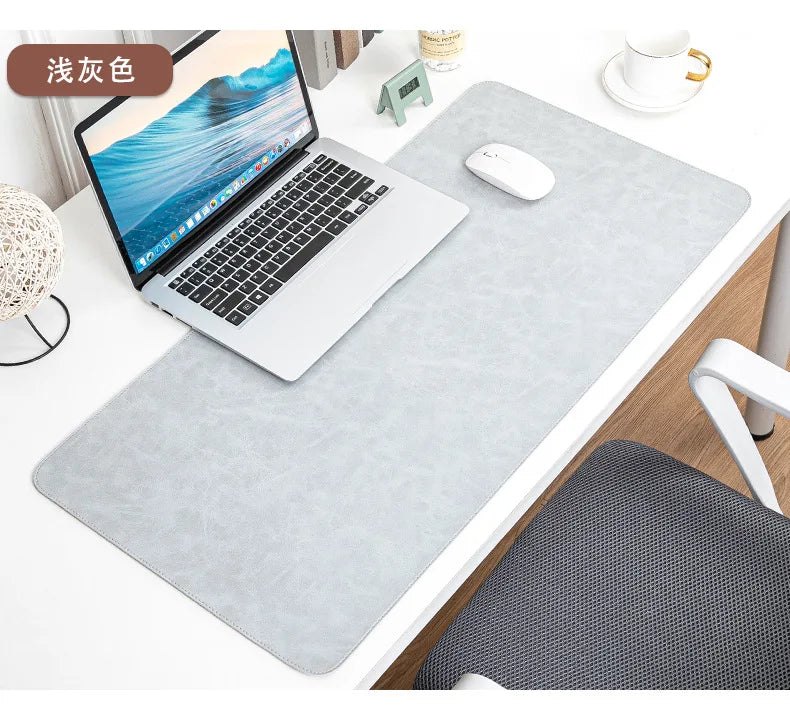 Desk Pad Waterproof PU Mouse Pad Desk Mat Protective Cover Large Mousepad Computer Laptop Non-slip Easy To Clean Keyboard Mats
