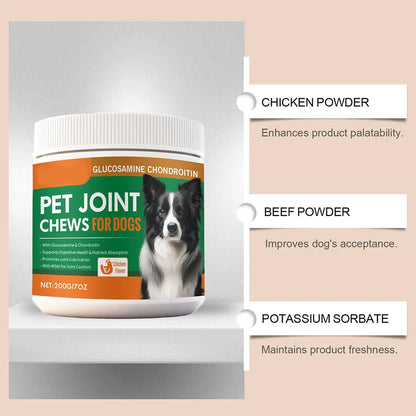 Joint Supplement For Dogs Chewable Pill 100-piece Dog Hip & Joint Care For Home Travel Daily Care Digestive Absorption Pet