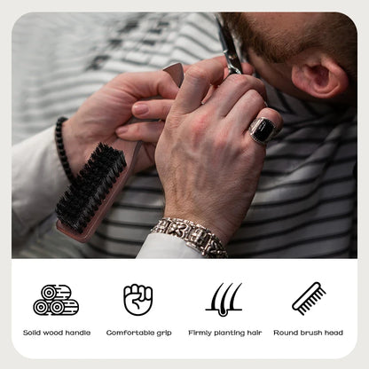 Barber Shop Beard Cleaning Wooden Brush Neck And Facial Dust Collector Hair Brush Household Hairdressing Styling Tool