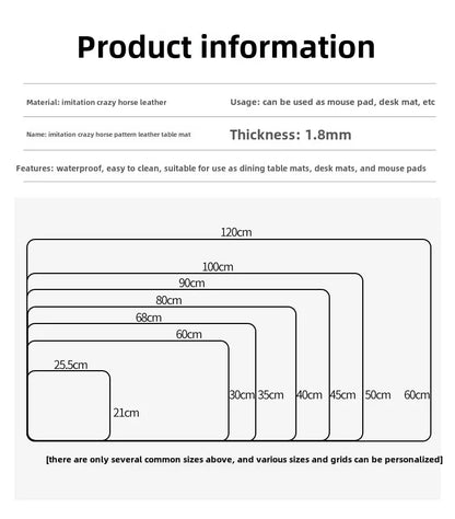 Desk Pad Waterproof PU Mouse Pad Desk Mat Protective Cover Large Mousepad Computer Laptop Non-slip Easy To Clean Keyboard Mats