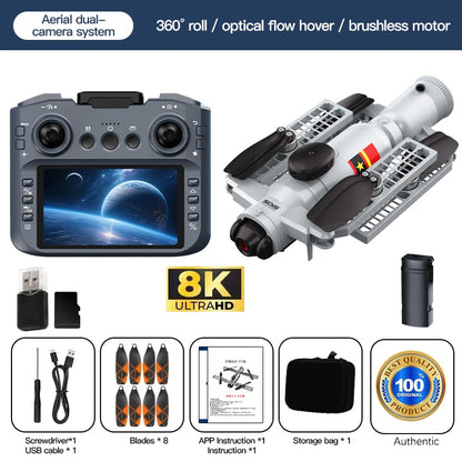 New AE22 spray Drone 8K Professional HD 180° camera Brushless Motors Infrared obstacle avoidance Foldable Quadcopter child Toys