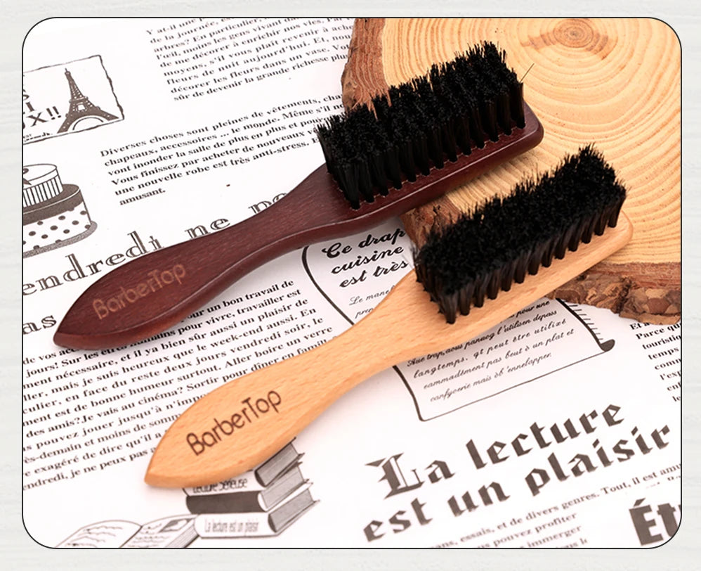 Barber Shop Beard Cleaning Wooden Brush Neck And Facial Dust Collector Hair Brush Household Hairdressing Styling Tool