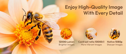 KIXIN 8K Projector 4K Android Built in 5W Speaker 1920x1080p 800ANSI Wifi6 BT5.4 household projetor 4k video Projector Outdoor