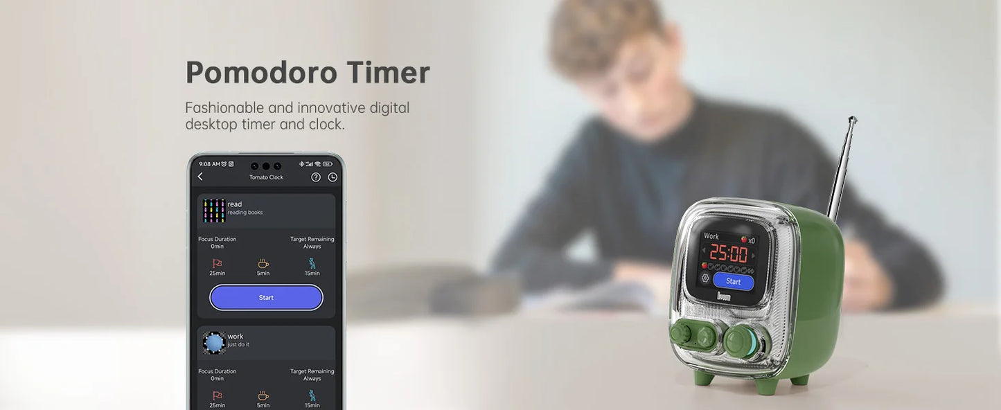 Divoom T-tiivoo-2 Mini Retro White Noise Bluetooth Speaker Portable Vintage Sleep Aid Bluetooth Speaker high quality Subwoofer