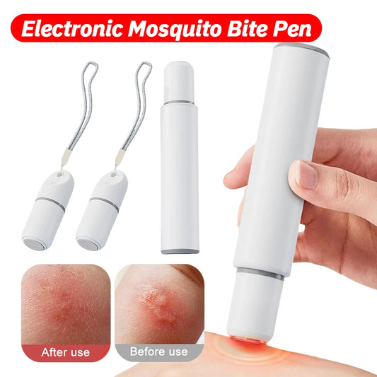 Portable Mosquito Insect Bite Relieve Itching Pen Electric Insect Bite Healer for Adult Children Camping Travel Outdoor Sports