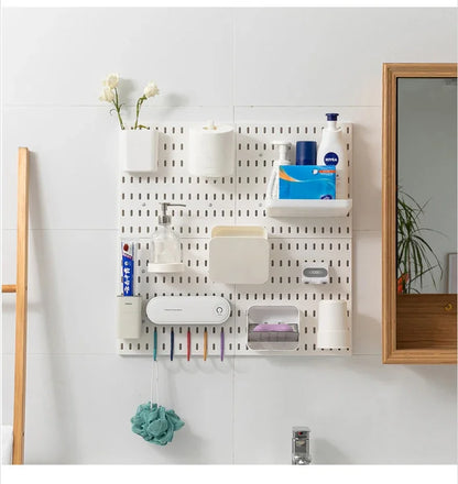 DIY Pegboard Accessories No Punching Kitchen Organization Shelf Storage Box Hooks Wall Organizer Crafts For Garage Room